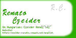 renato czeider business card